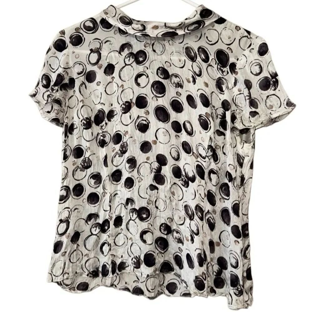 Sana Linea Europen 100% Silk Abstract Blouse Size 40 (Small)